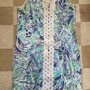 Lilly Pulitzer Blue and Green Mini Dress